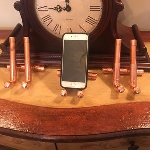 iPhone Stand Hand Made Industrial Copper